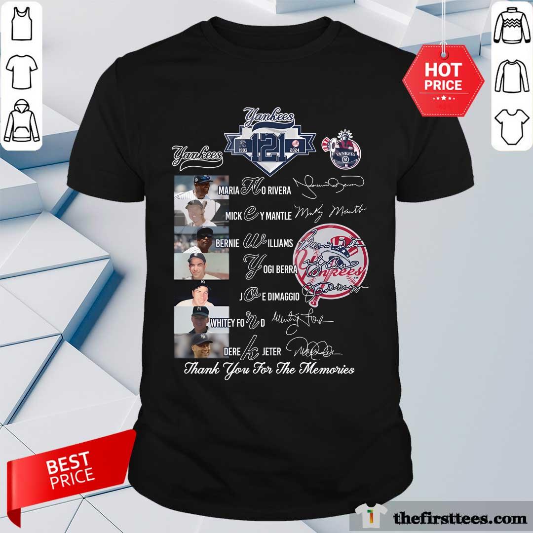 Shirt Good New York Yankees 121 Years Of 1903-2024 T-Shirt