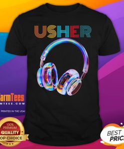 Good Usher Hiphop Fan Real Music Headphone T-Shirt
