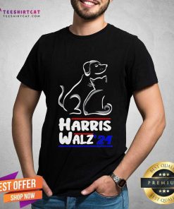 Hot Cat Dog Ladies For Kamala 2024 President Kamala Harris T-Shirt