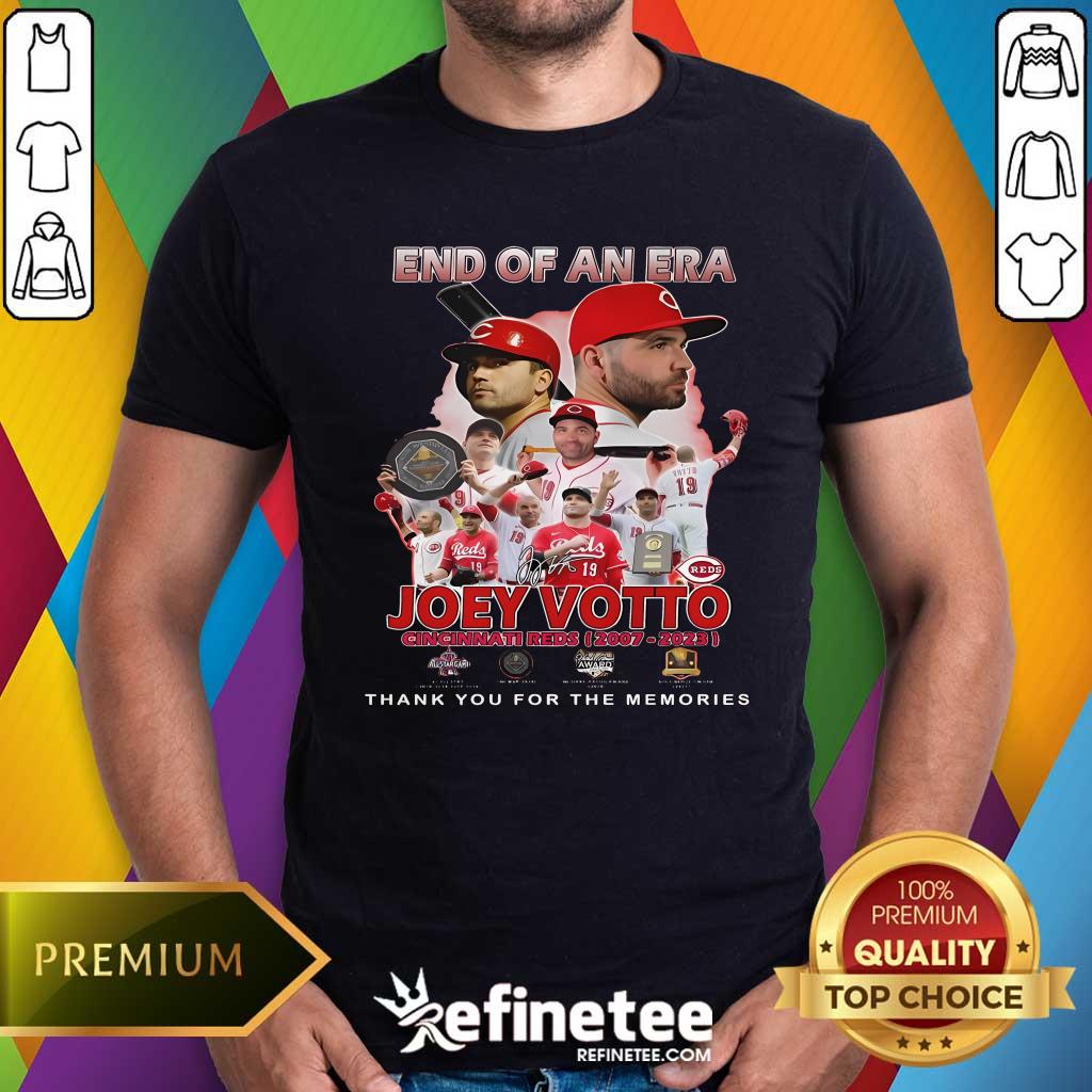 Shirt Hot End Of An Era Joey Votto Cincinnati Reds Thank You For The Memories T-Shirt