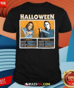 Hot Halloween Knife Fight Michael Myers T-Shirt