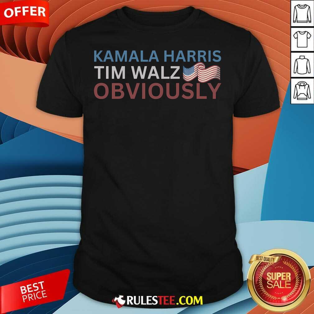 Shirt Hot Kamala Harris Tim Walz Obviously Harris Walz T-Shirt