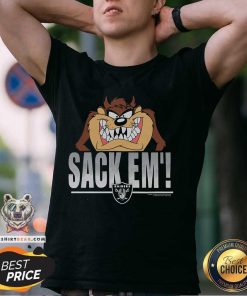 Hot Looney Tunes Taz Sack Em' X Las Vegas Raiders T-Shirt