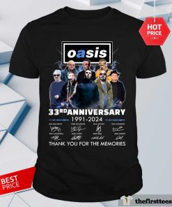 Hot Oasis Live 33rd Anniversary 1991-2024 T-Shirt