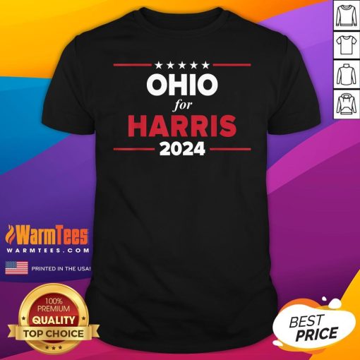 Hot Ohio For Harris 2024 Kamala Harris For President T-Shirt