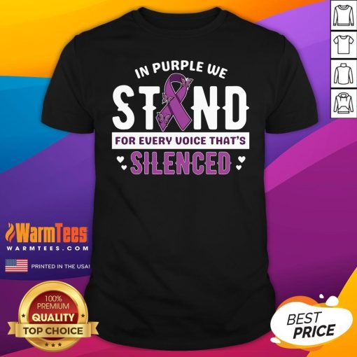 Hot Purple Ribbon Violence Awareness T-Shirt