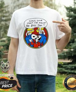 Hot Snoopy Girls Love That I've Read The Bell Jar T-Shirt