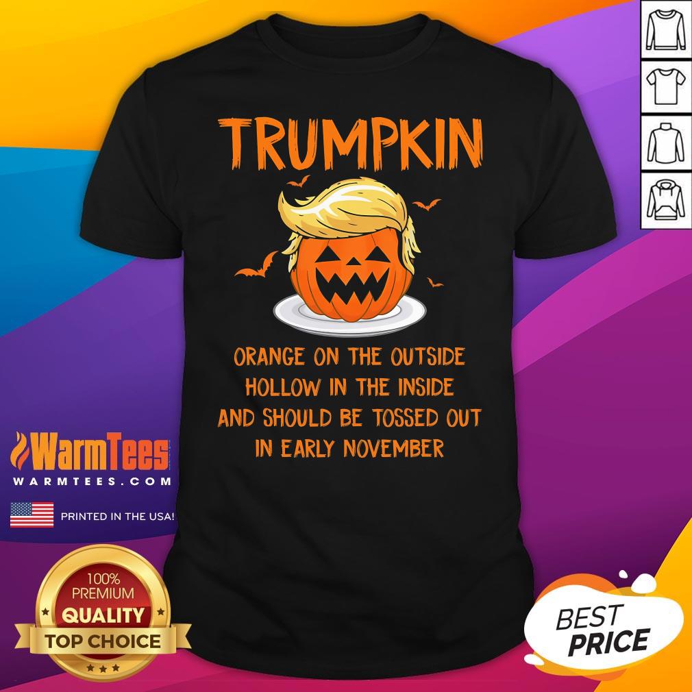 Shirt Hot Trumpkin Orange On The Outside Anti Trump Halloween T-Shirt