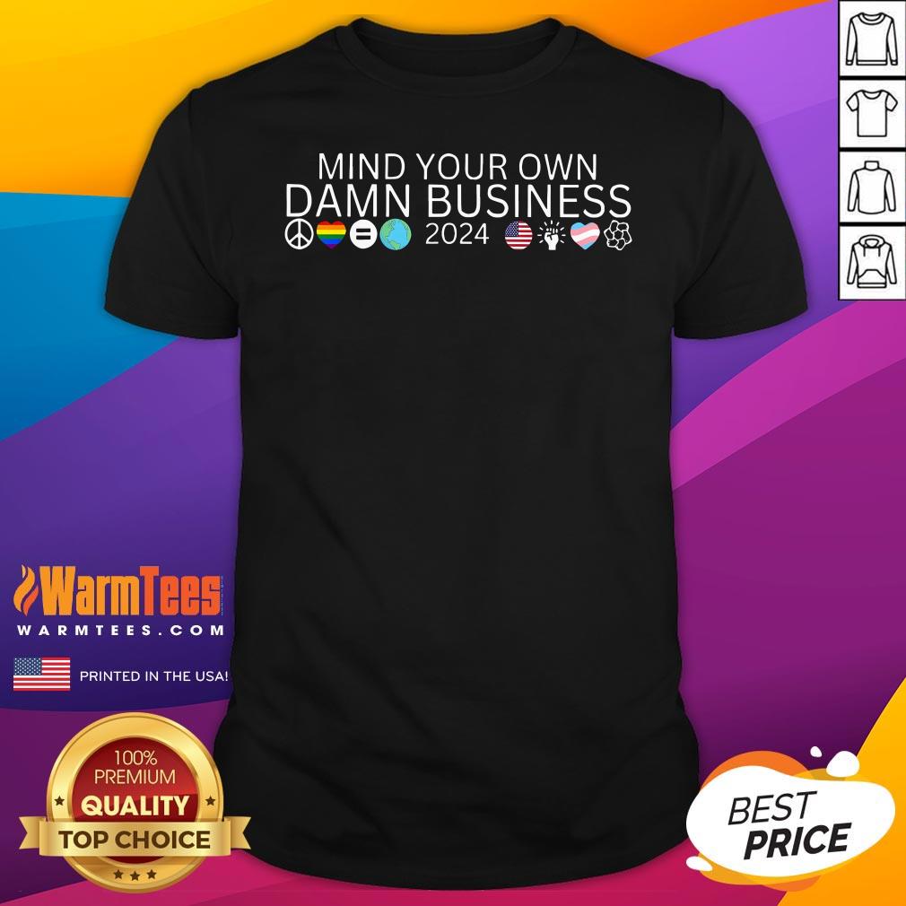 Shirt Hot Walz Waltz 2024 American Flag Mind Your Own Damn Business T-Shirt