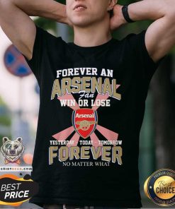 Nice An Arsenal Fan Win Or Lose Yesterday Today Tomorrow T-Shirt