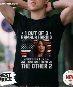 Nice Anti Kamala Harris Stupid Joke American Flag T-Shirt