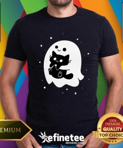 Nice Cute Spooky Cat Snatcher Ghost T-Shirt