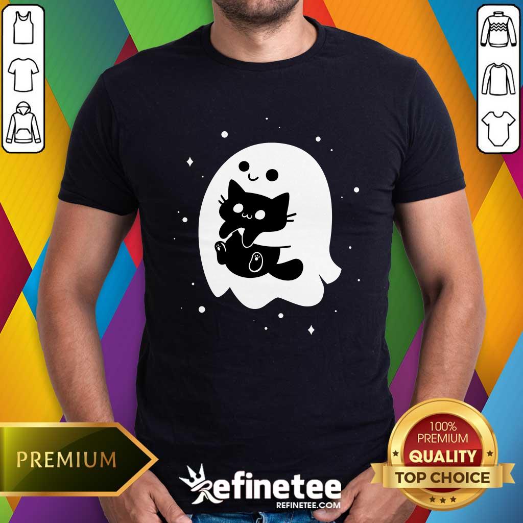 Shirt Nice Cute Spooky Cat Snatcher Ghost T-Shirt
