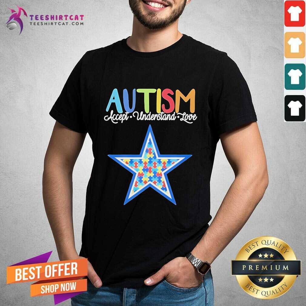 Shirt Nice Dallas Cowboys NFL Autism Awareness Accept Understand Love 2024 T-Shirt