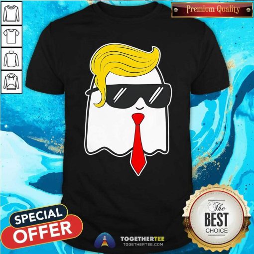 Nice Ghost Trump Hair Sunglasses Halloween T-Shirt