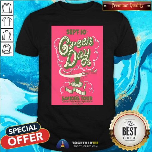 Nice Green Day Sept 10 2024 Germania Insurance Amphitheater Austin Texas T-Shirt