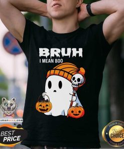 Nice Halloween Bruh Ghost Boo Skull Pumpkin T-Shirt