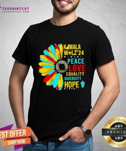 Nice Kamala Walz 24 Peace Love Aquality Diversity Hope T-Shirt