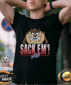 Nice Looney Tunes Taz Sack Em' X Buffalo Bills T-Shirt