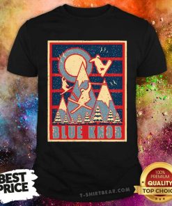 Nice Retro 80s Blue Knob Ski T-Shirt