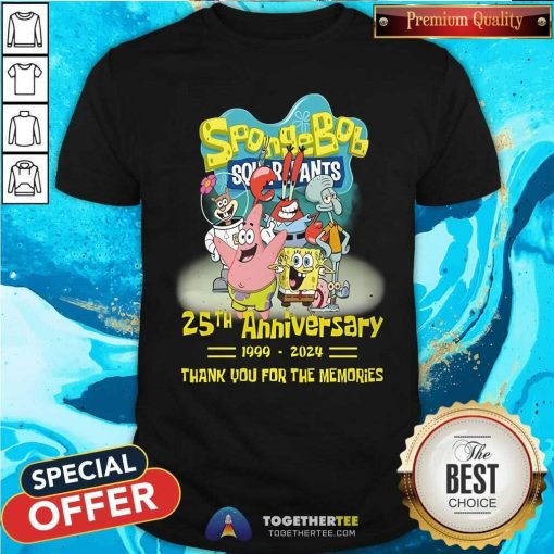 Nice Spongebob Squarepants 25th Anniversary 1999-2024 T-Shirt