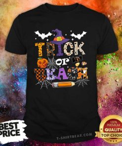 Nice Teacher Trick Or Teach Halloween T-Shirt