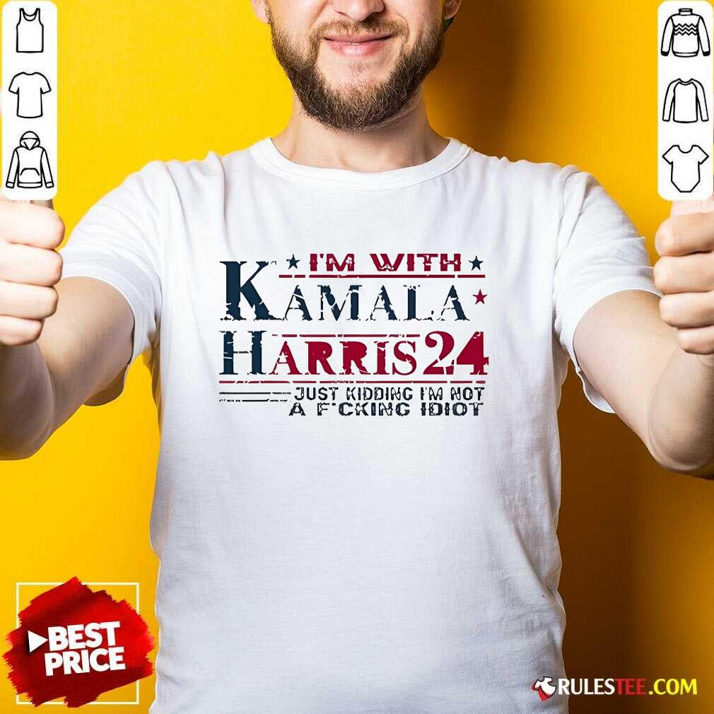 Shirt Official Beachin Seal Beach I'm With Kamala Harris Jk I'm Not An Idiot T-Shirt