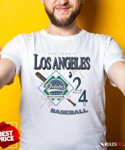 Official California Los Angeles October Postseason Bound '24 Baseball T-Shirt