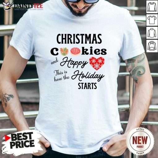Official Christmas Cookies And This Is How The Happy Holiday Starts T-Shirt