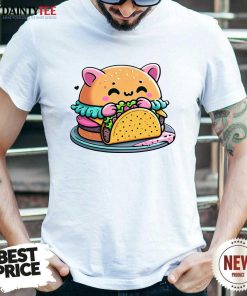 Official Cute Burger Cat Taco T-Shirt