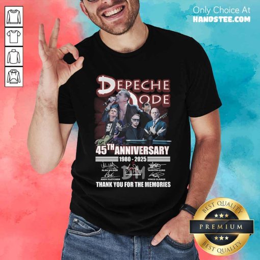 Official Depeche Mode Rock Band 45th Anniversary 1980-2025 T-Shirt
