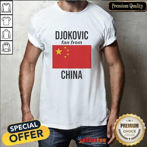 Official Djokovic Fan From China Novak Djokovic 2024 Paris Olympics Flag T-Shirt