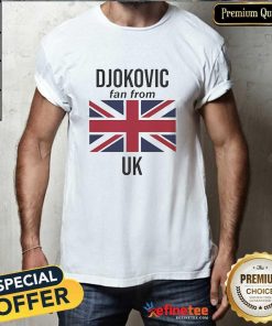 Official Djokovic Fan From Uk Novak Djokovic 2024 Paris Olympics Flag T-Shirt