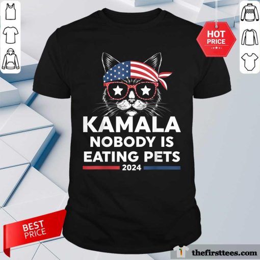 Official Harris Walz 2024 Nobody Is Eating Pets T-Shirt