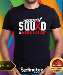 Official HIV Awareness Month Support HIV Red Ribbon AIDS Awareness T-Shirt