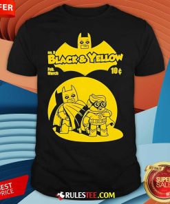 Official Lego Batman No 9 Black And Yellow Feb March T-Shirt