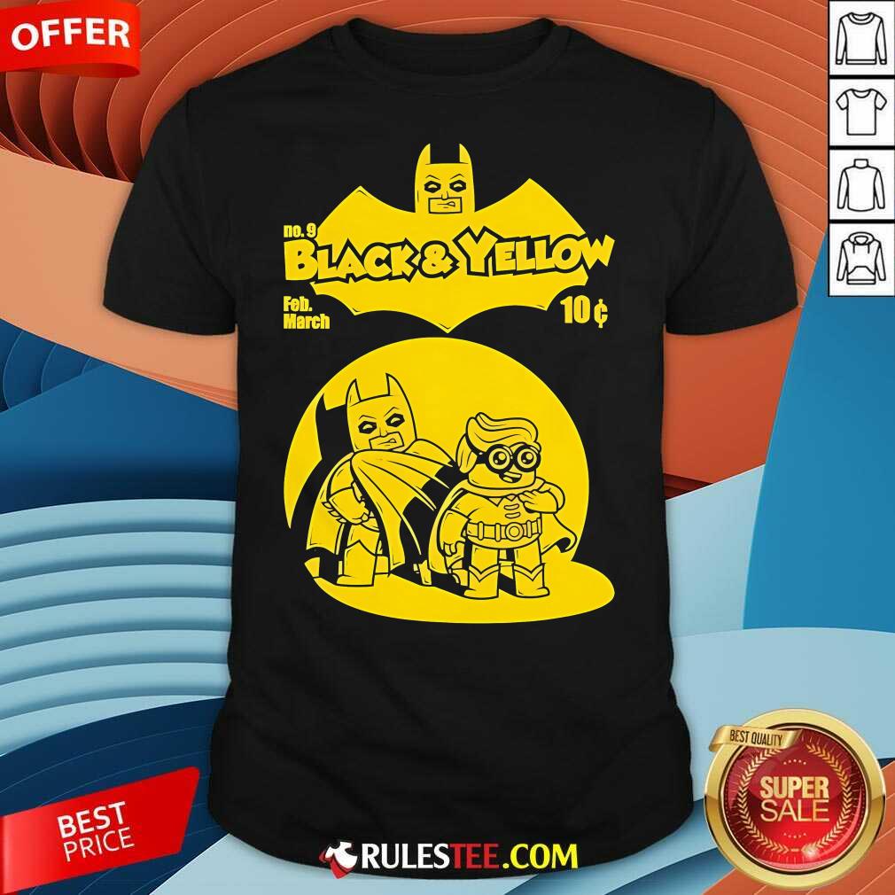 Shirt Official Lego Batman No 9 Black And Yellow Feb March T-Shirt