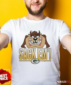 Official Looney Tunes Taz Sack Em' X Green Bay Packers T-Shirt