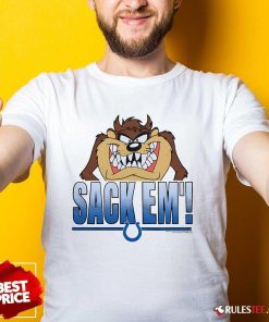 Official Looney Tunes Taz Sack Em' X Indianapolis Colts T-Shirt