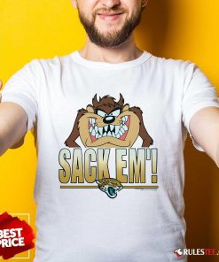 Official Looney Tunes Taz Sack Em' X Jacksonville Jaguars T-Shirt