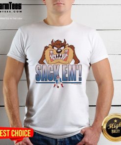 Official Looney Tunes Taz Sack Em' X New England Patriots T-Shirt