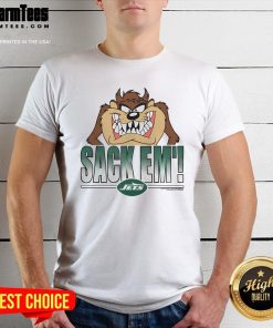 Official Looney Tunes Taz Sack Em' X New York Jets T-Shirt