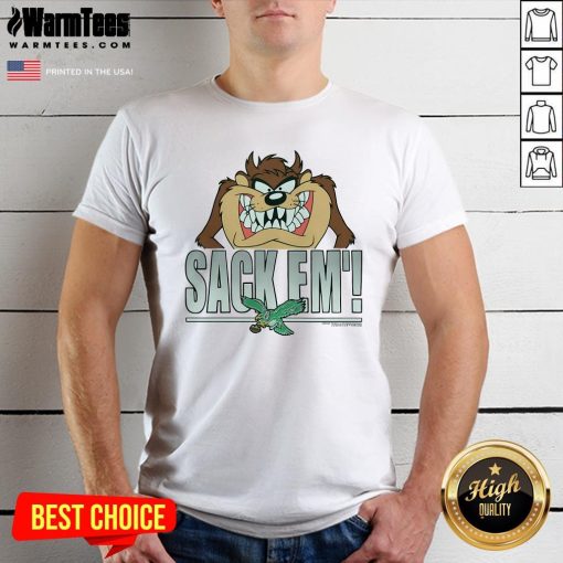 Official Looney Tunes Taz Sack Em' X Philadelphia Eagles T-Shirt