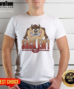 Official Looney Tunes Taz Sack Em' X San Francisco 49ers T-Shirt