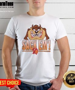 Official Looney Tunes Taz Sack Em' X Tampa Bay Buccaneers T-Shirt