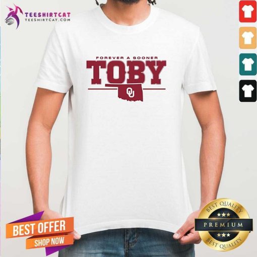 Official Oklahoma Sooners White Forever Sooner Toby T-Shirt