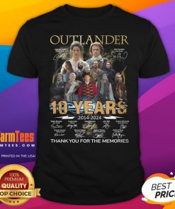 Official Outlander 10 Years 2014-2024 Thank You For The Memories T-Shirt