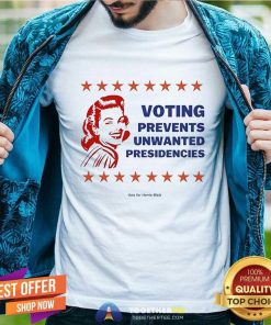 Official Team Kamala Voting Prevents Unwanted Vote For Harris Walz T-Shirt
