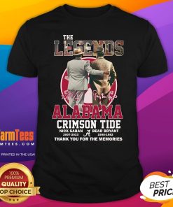 Official The Legends Alabama Crimson Tide Thank You For The Memories T-Shirt