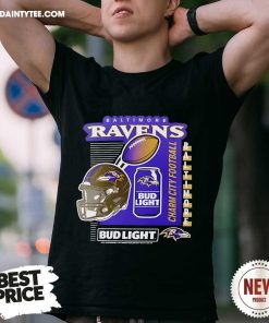 Original Baltimore Ravens Bud Light Charm City Football T-Shirt
